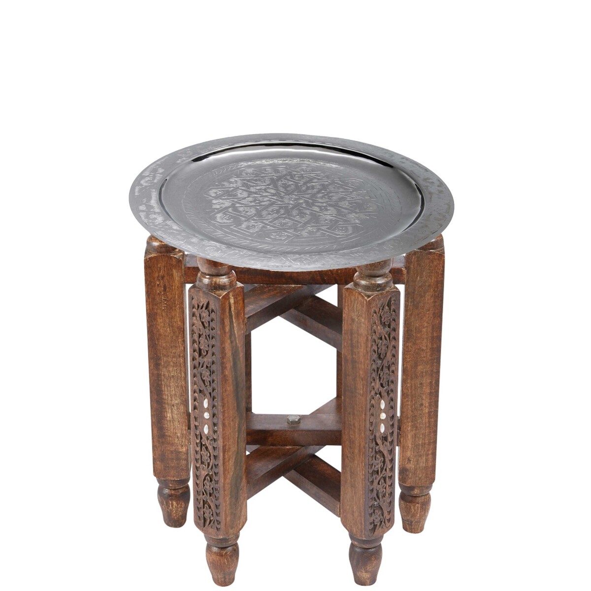 Table basse orientale Halab marron Mehdi box