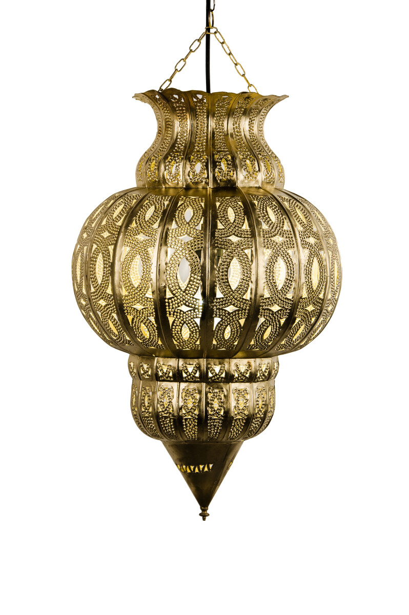 Suspension Isfahan Gold 50 cm | Lampe orientale en mé