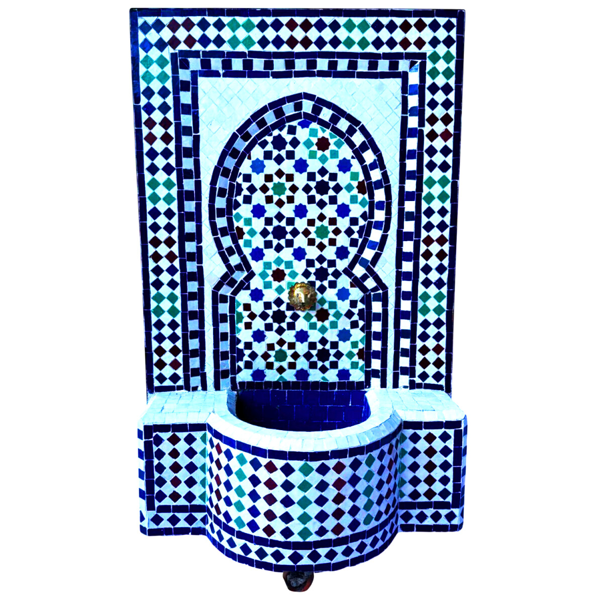 Fontaine de jardin marocaine en mosaïque 107 cm | Fonta