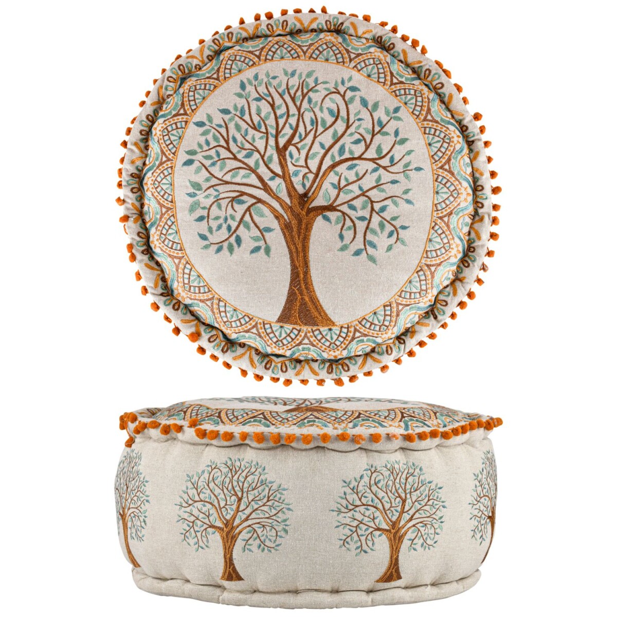 Pouf Guansha marron | Coussin dassise 50 box