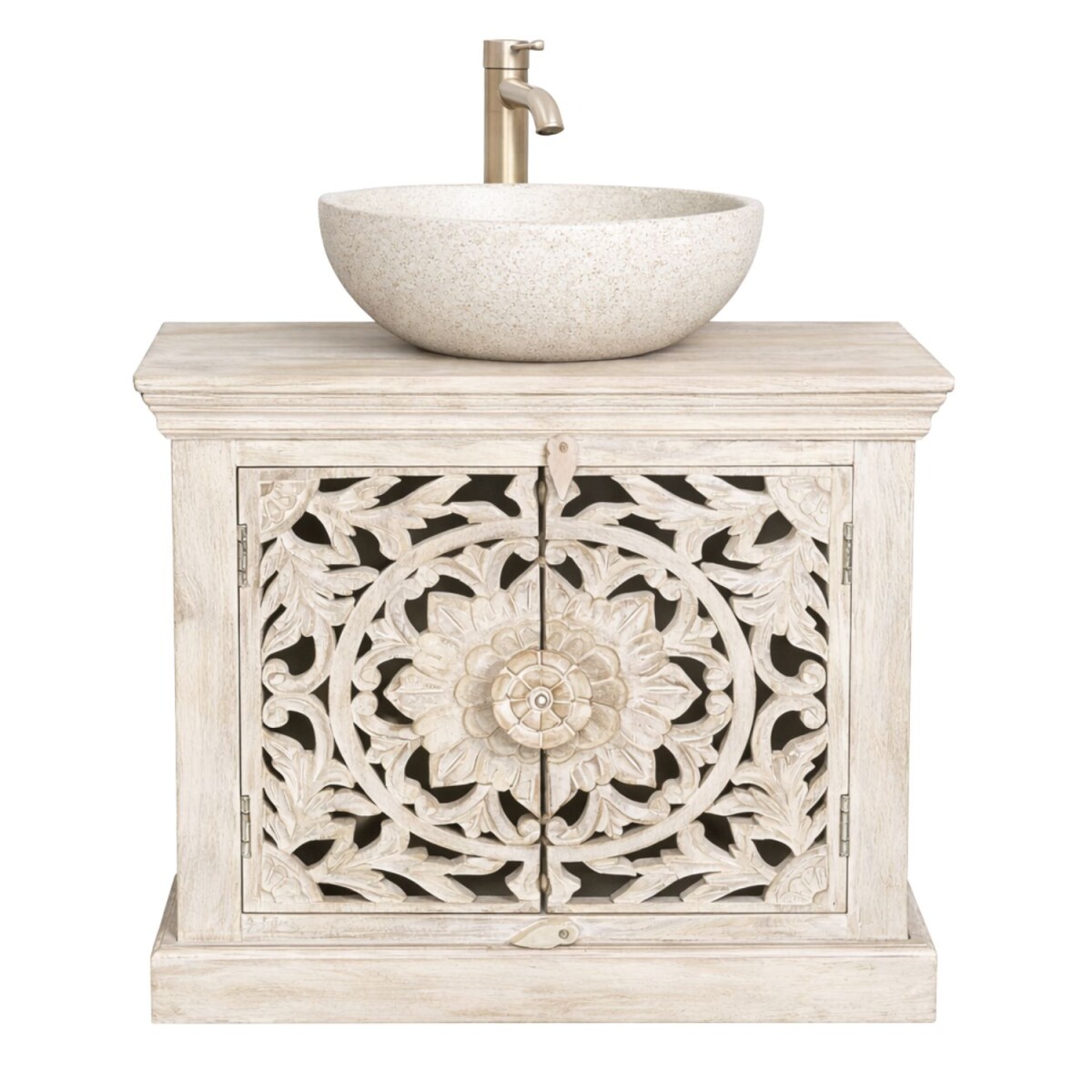 Meuble sous-vasque Kirpal blanc, style o box