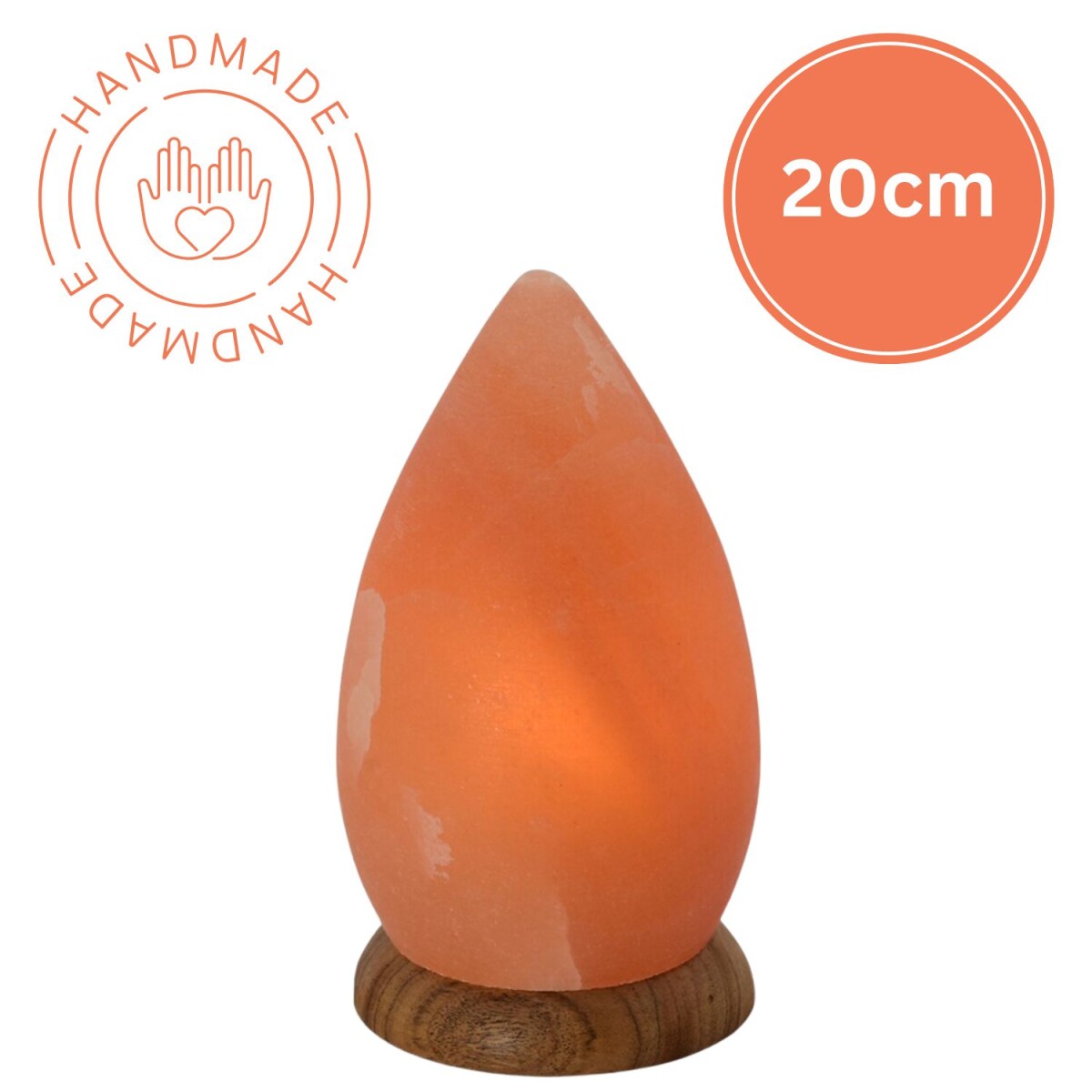 Cristal de sel lumineux « GOUTTE » H 20 cm - Cri