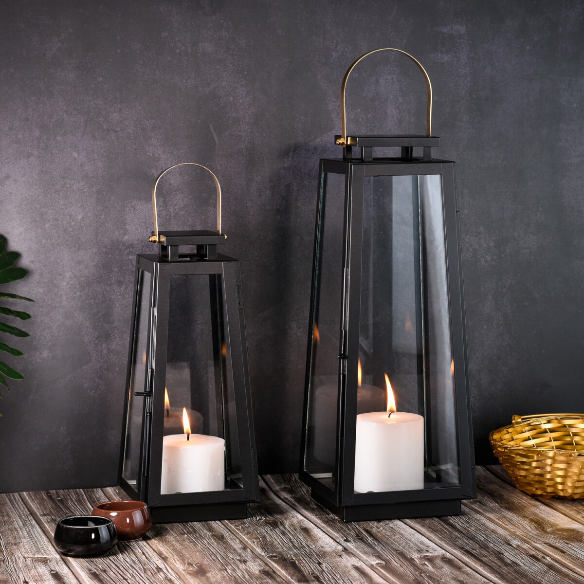 Lot de 2 lanternes de jardin de style sc box