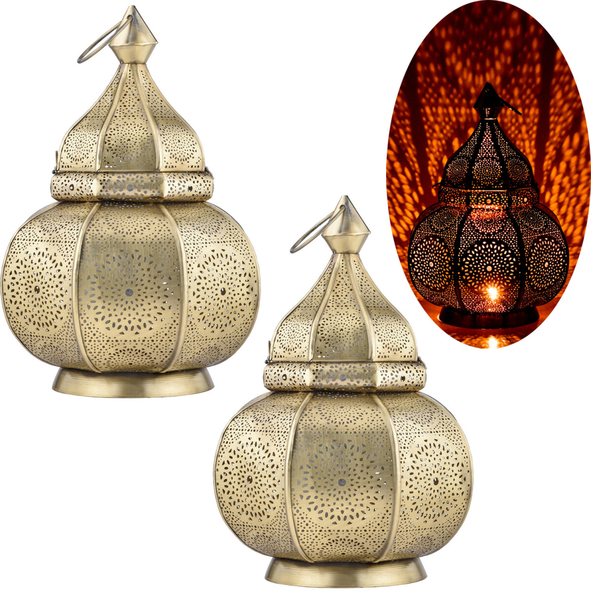 Lot de 2 lampes de table orientales Lami box