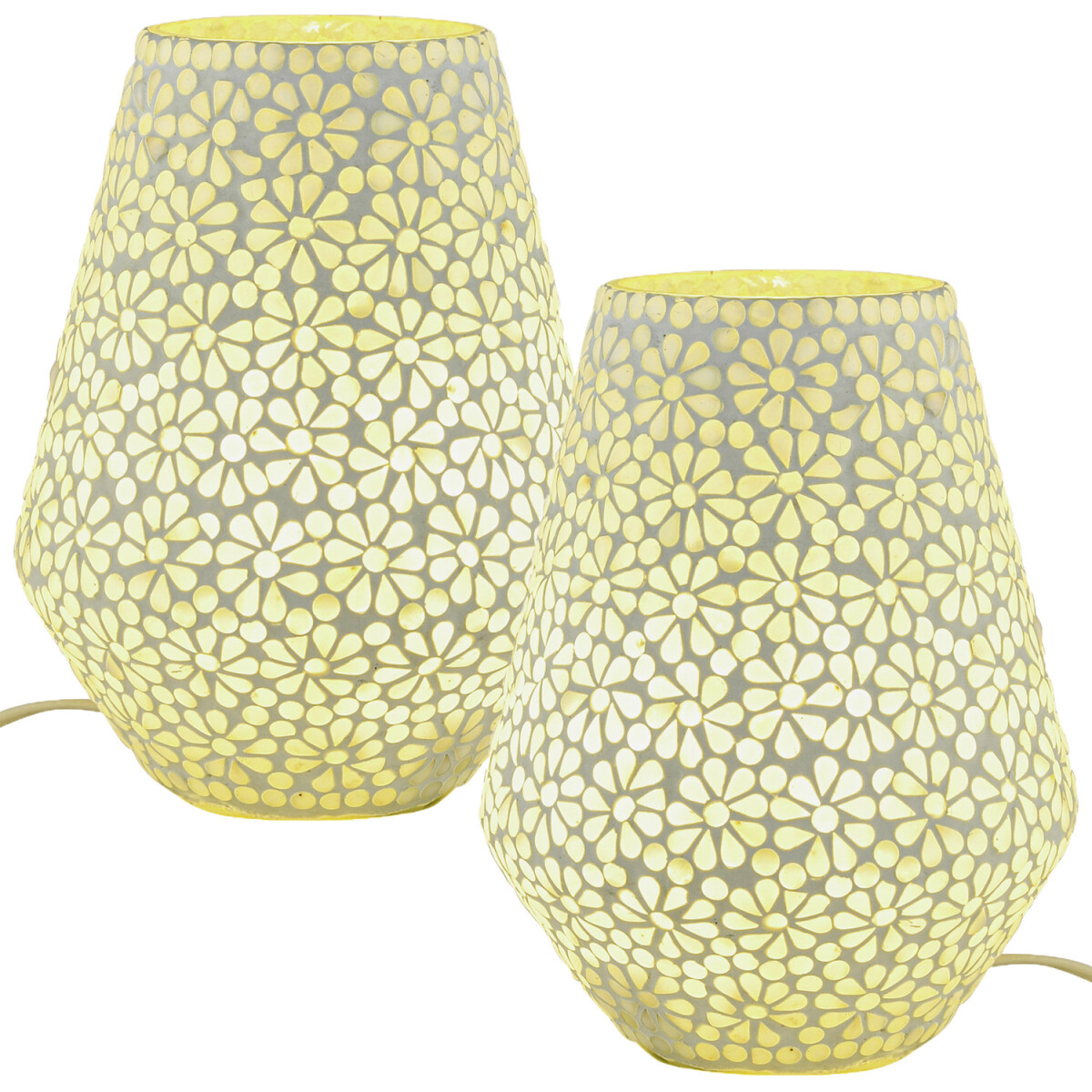 Lot de 2 lampes de table décoratives style boh&egrave