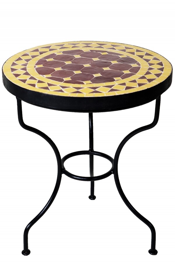 Table en mosaïque Marrakech Bordeau box