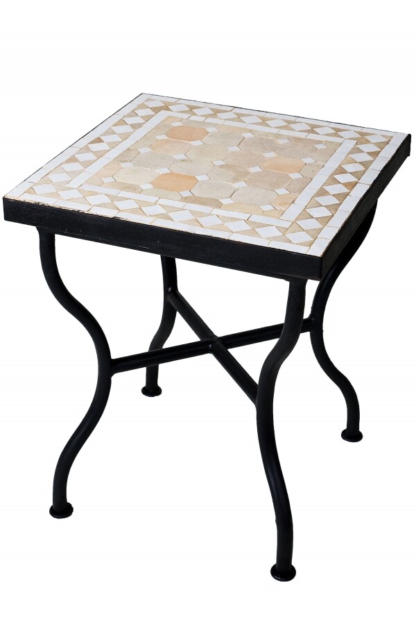 Table en mosaïque Marrakech beige e box