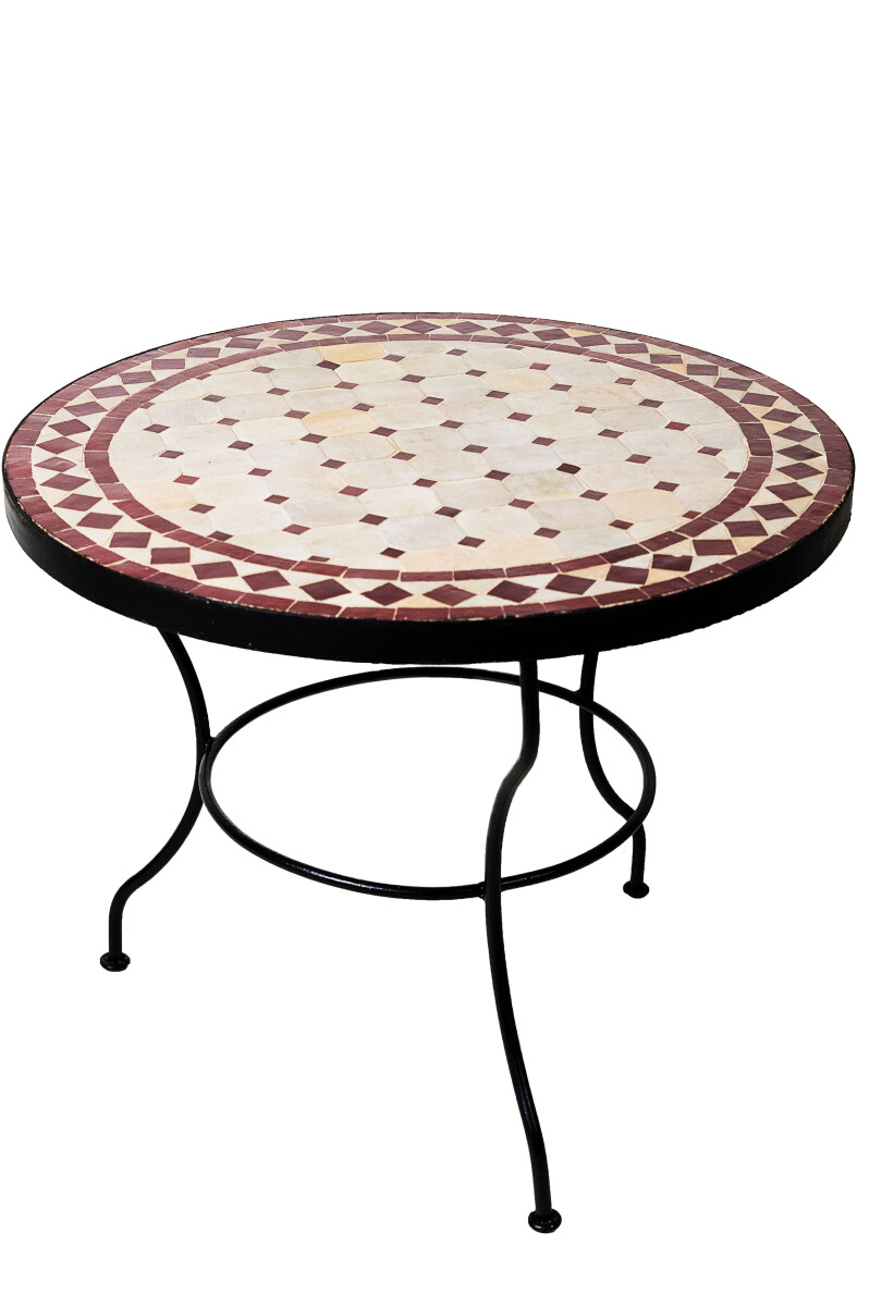 Table marocaine en mosaïque, style  box