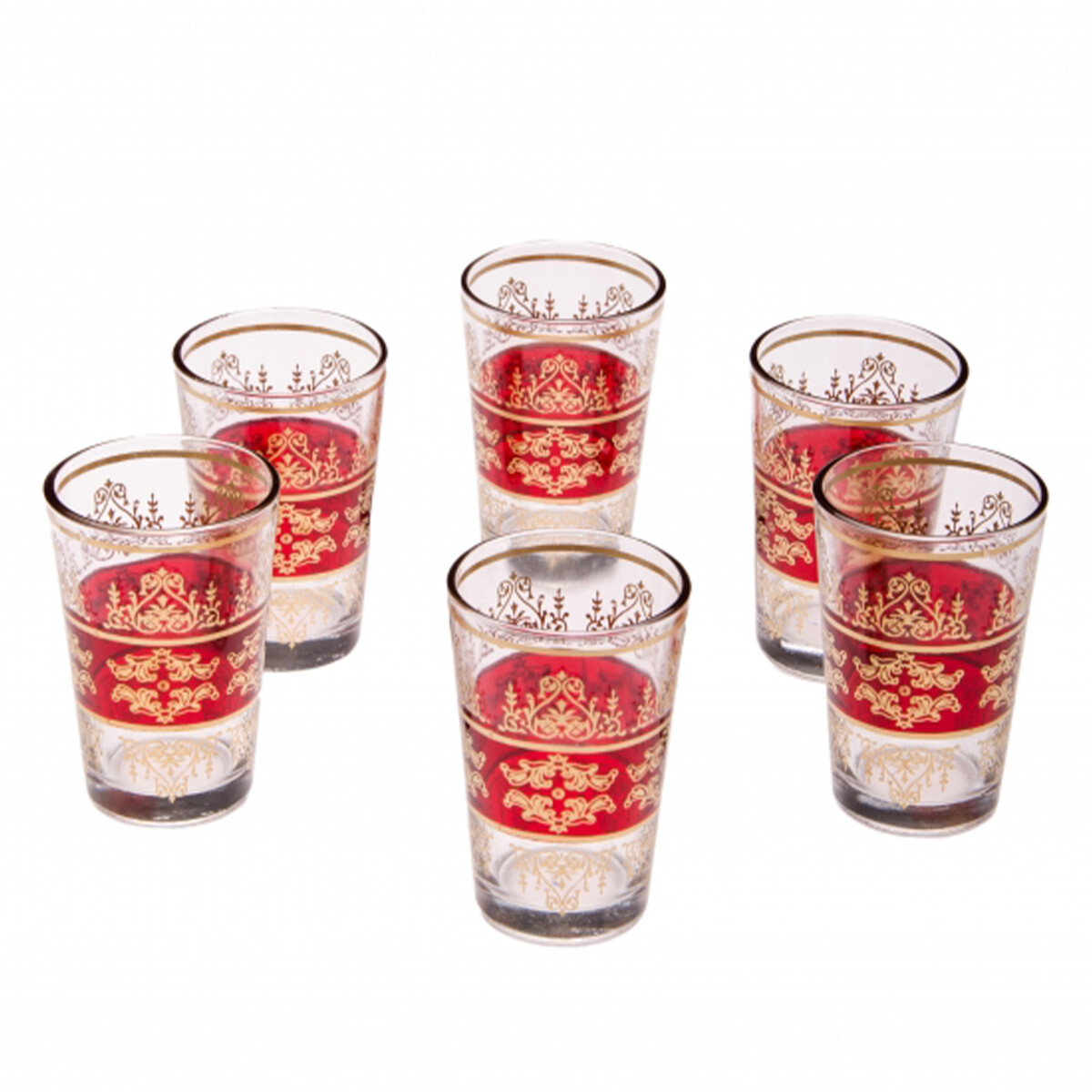 6 verres à thé orientaux & box